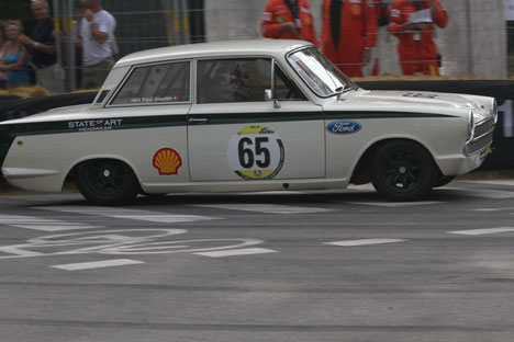 HKH Prins Joachim i sin Lotus Cortina
(Foto: Motorsporten.dk)